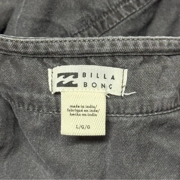 Billabong Kid’s Wild Length Overalls Washed Black Large - Picture 5 of 6